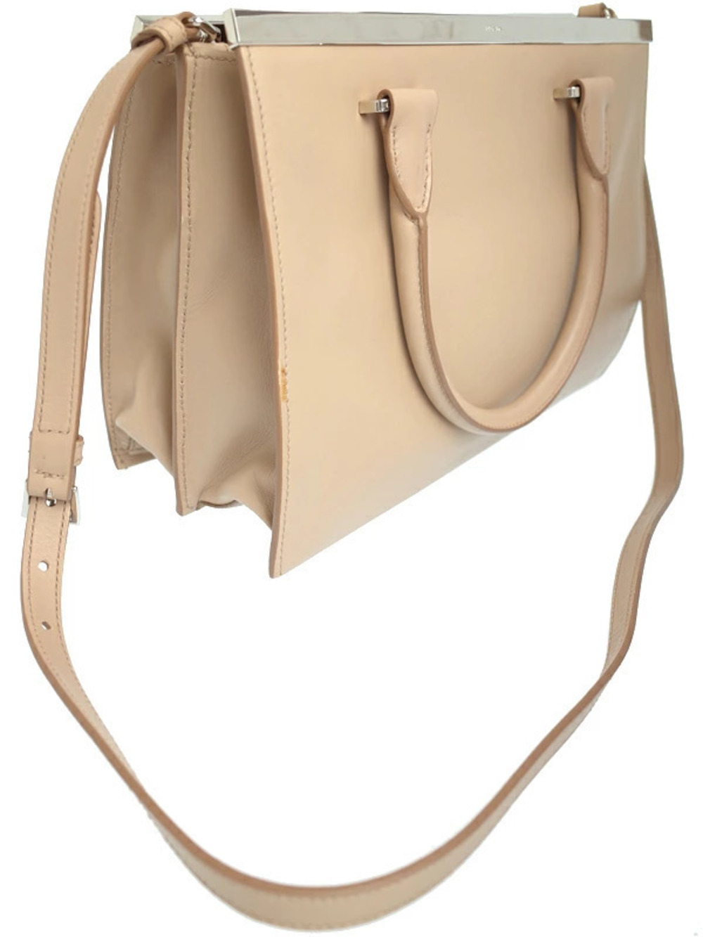 Prada adjustable Tote Beige Tan zip strap Galleria double Bag Tan